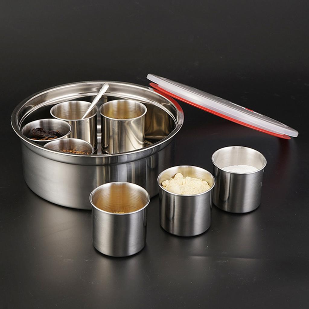 Combination Seasoning Box with Lid Canister for Restaurant Kitchen Household Thickened Seasoning Storage Box Canister