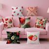 Modisches Erdbeer-Kissen Geschenk Heim- und Bürodekoration Kissen Schlafzimmer Sofa Auto Kissenbezug Kissenbezug