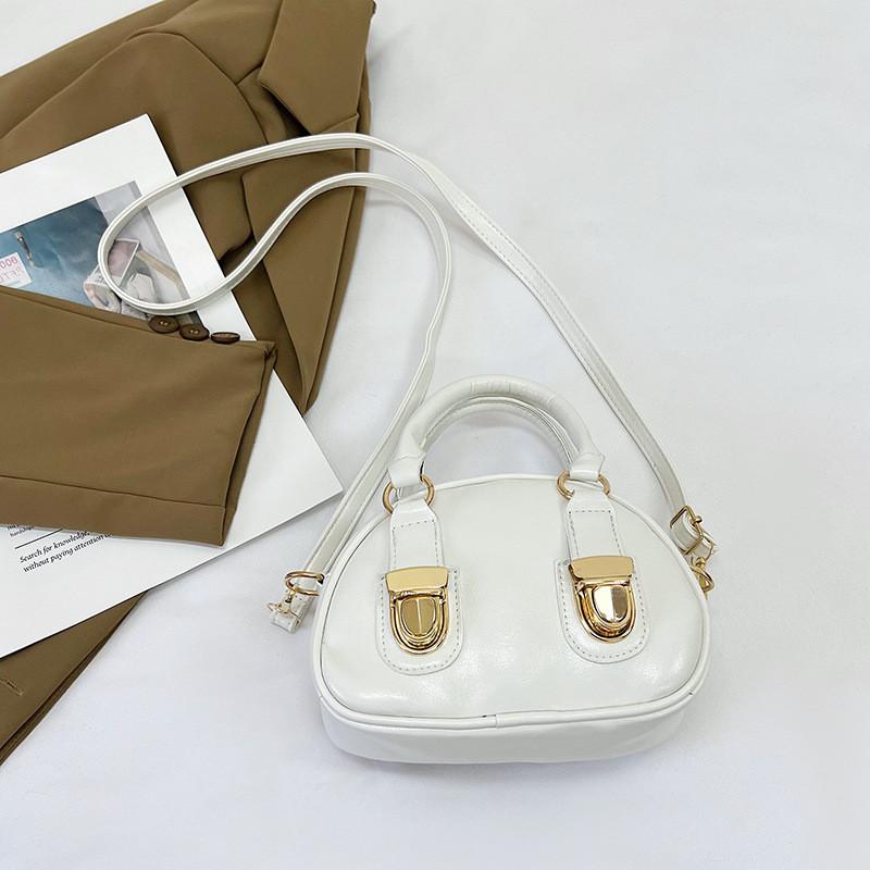 

Chic Street Style Medium Round Crossbody Bag In Classic Colors For Everyday Use білий