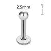 ASTM F136 G23 Titanium The Ball Tragus Earring Threadless Piercing Heart Cubic Zirconia Pin Daith Conch Push In Labret Stud