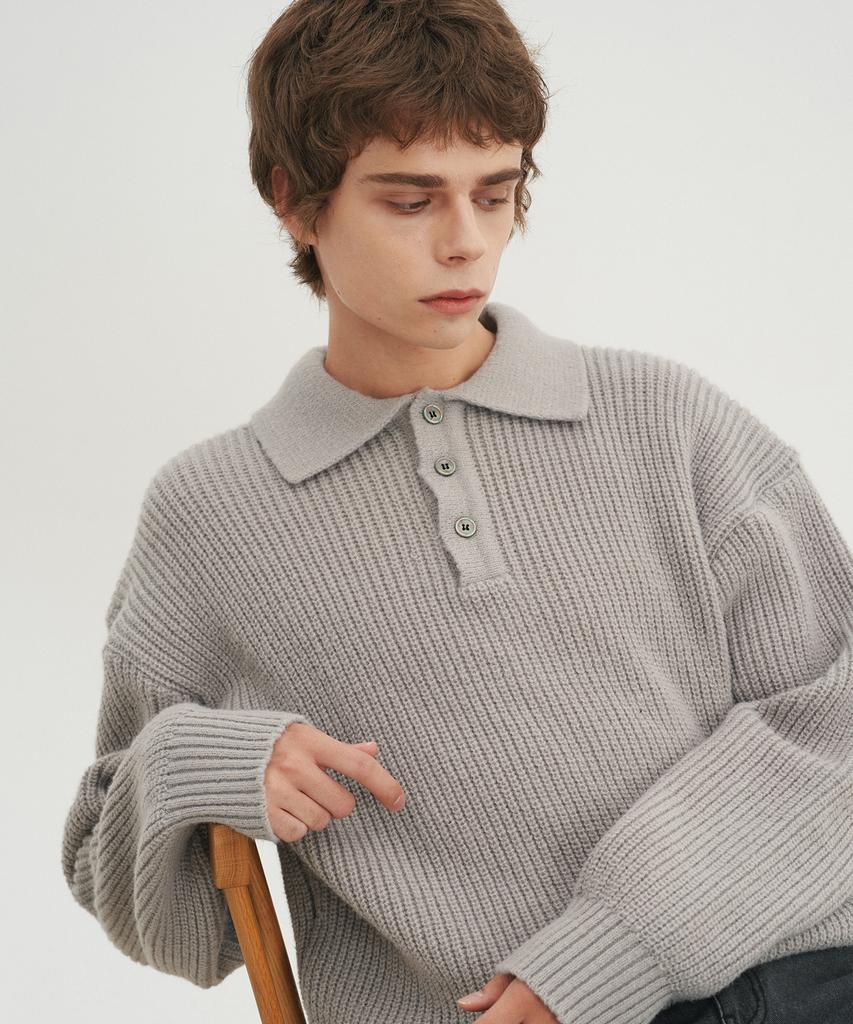 BLOND9 Hazzi T-Cloth Knit_Gray