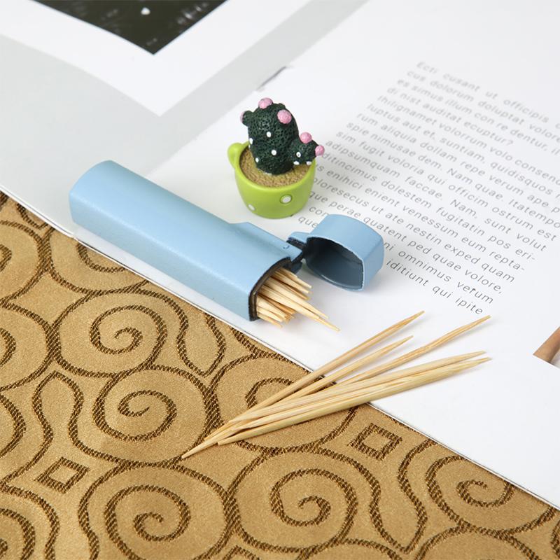Portable Colorful Plastic Toothpick Holder Transparent Plastic Toothpick Box Portable Toothpick Storage Case Needle Case Outdoor синий
