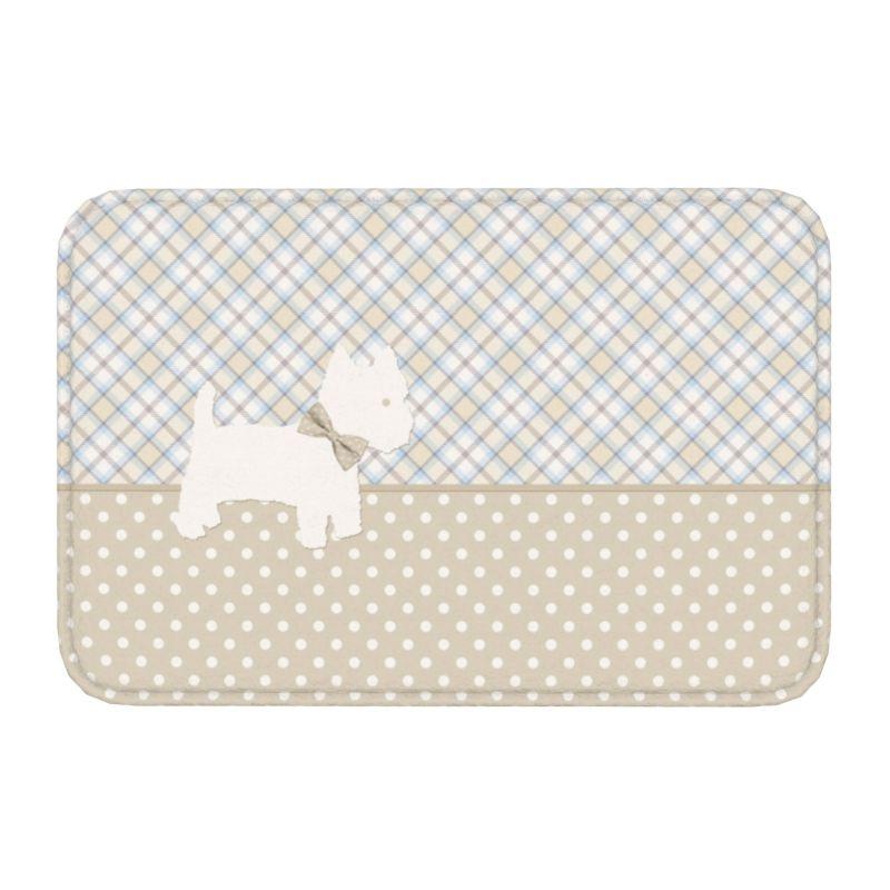 West Highland White Terrier Dog Front Floor Door Entrance Mat Westie Bath Kitchen Doormat Balcony Carpet Rug Toilet Footpad