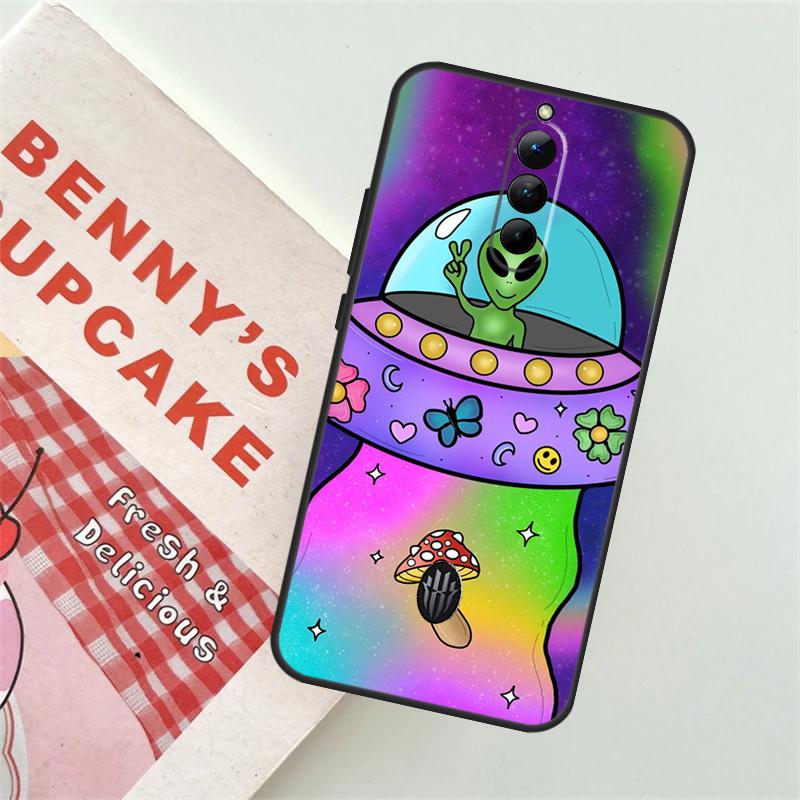 

Aesthetics Cartoon Alien Space Phone Case For ZTE Nubia Red Magic 9 Pro Plus 8 8S Pro 5S 5G 6R 6 7 6S 7S Pro Bumper Cover Red Magic 5G