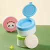 Baby Body Powder Container Case With Powder Puff Portable Safety Empty Newborns Body Powder Storage Box Cosmetic Puff Holder
