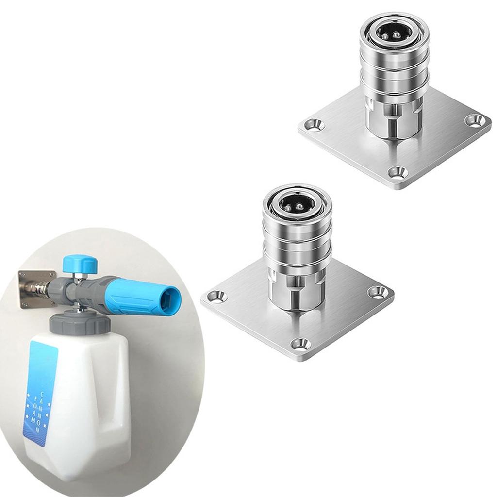 Pressure Washer Foam Holder 1/4Inch Automatic Foam Lance Wall Mount Stainless Steel Snow Foam