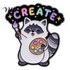 Raccoon Brooch Pin Cartoon Pin, Animal Decorative Enamel Badge, Alloy Scarves Pins Lapel for Jackets Backpacks Hats