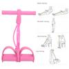 4 Tube Elastic Pull Rope Sit Up Training Pedal Resistance Band   Stretching Fitness Equipment