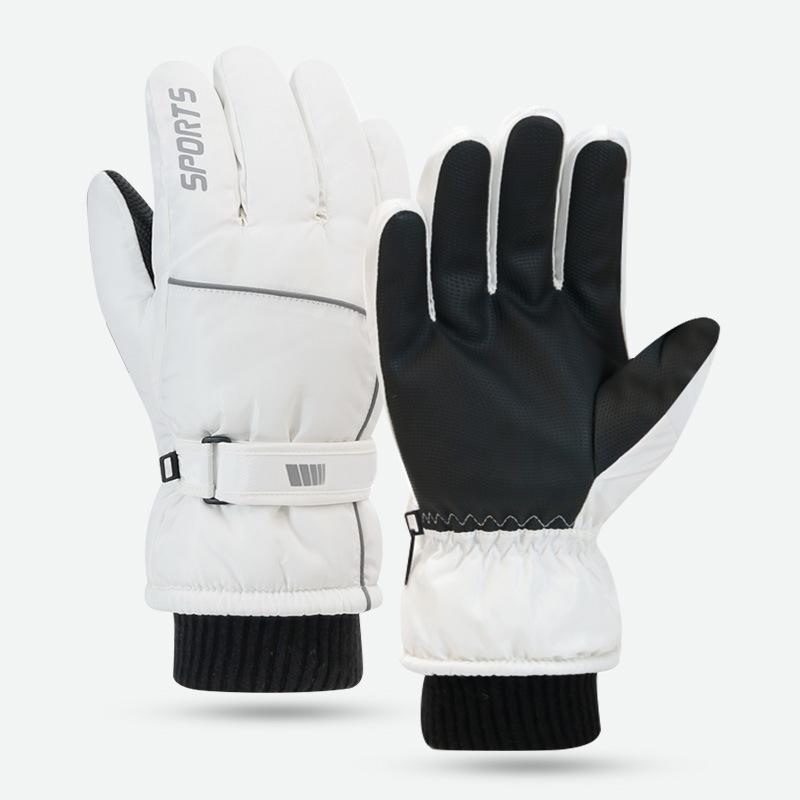 Winter gloves women's warm and cold-proof outdoor sports skiing piled and thickened waterproof touch-screen cycling windproof gloves