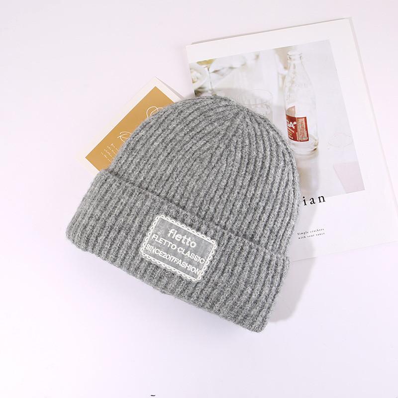 Fashion Letter Knit Hat With Warmth And Windproof Protection For Autumn Winter Fashion