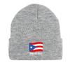 Flag of Puerto Rico Warm Knitted Cap Beanie, Patriotic Skullies Beanies Winter Candy Color Leisure Bobble Hat Knitted Hat Beanie