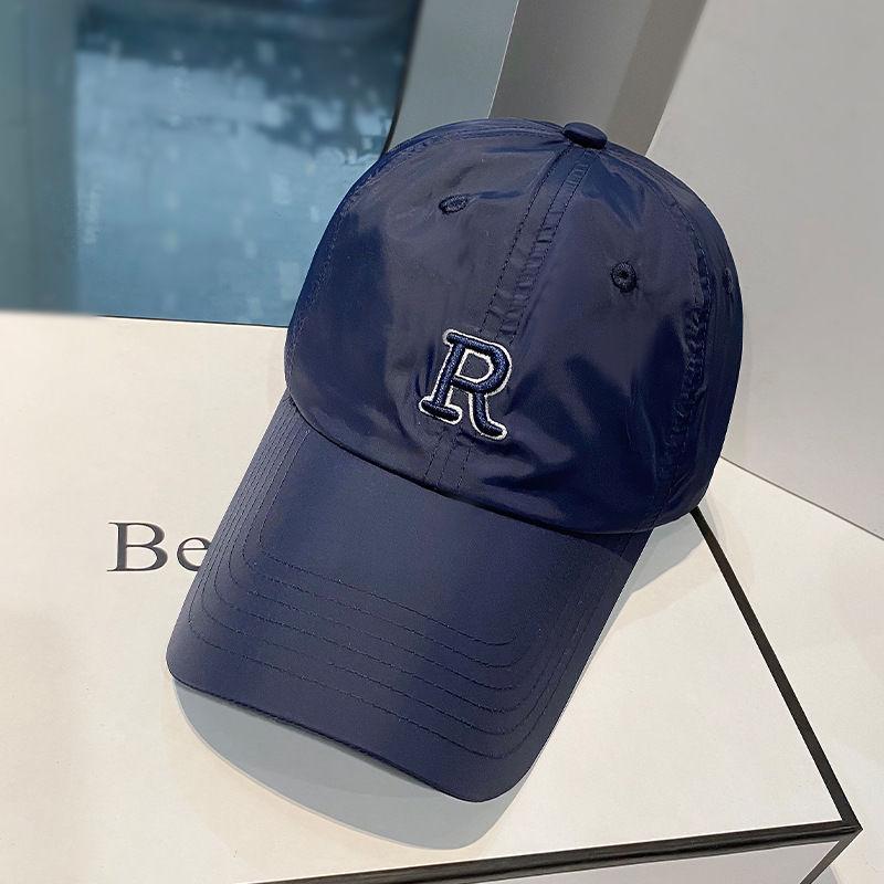 

Quick-drying baseball cap male summer Korean version R letter cap cycling sun hat thin sunshade hair [Adjustable]