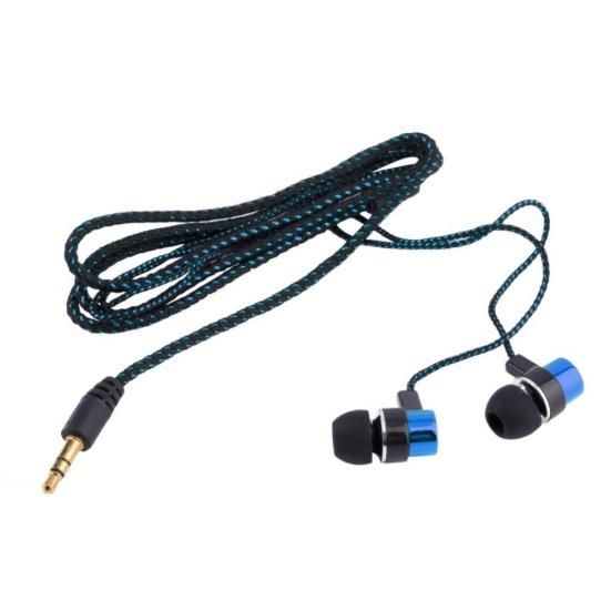3.5mm Universal Braided Wired In-ear Earphone Stereo Headphone for Phone Tablet
