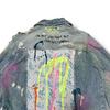 [USED] Classic ZARA colorful painted distressed denim jacket/jacket