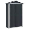 Vidaxl Garden Shed, Anthracite, 116X45X175 Cm, Galvanized Steel