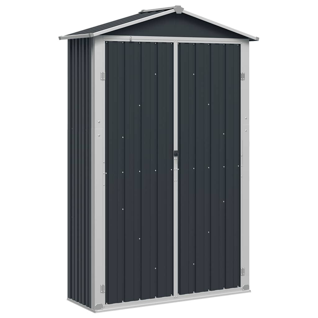 Vidaxl Garden Shed, Anthracite, 116X45X175 Cm, Galvanized Steel