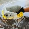 Großer Mikrofaser-Waschhandschuh, Wasserdichte Chenille-Handschuhe, Dicker Reinigungs-Handschuh für Autos, Wachs-Detailing Autopflege, Doppelseitiger Handschuh