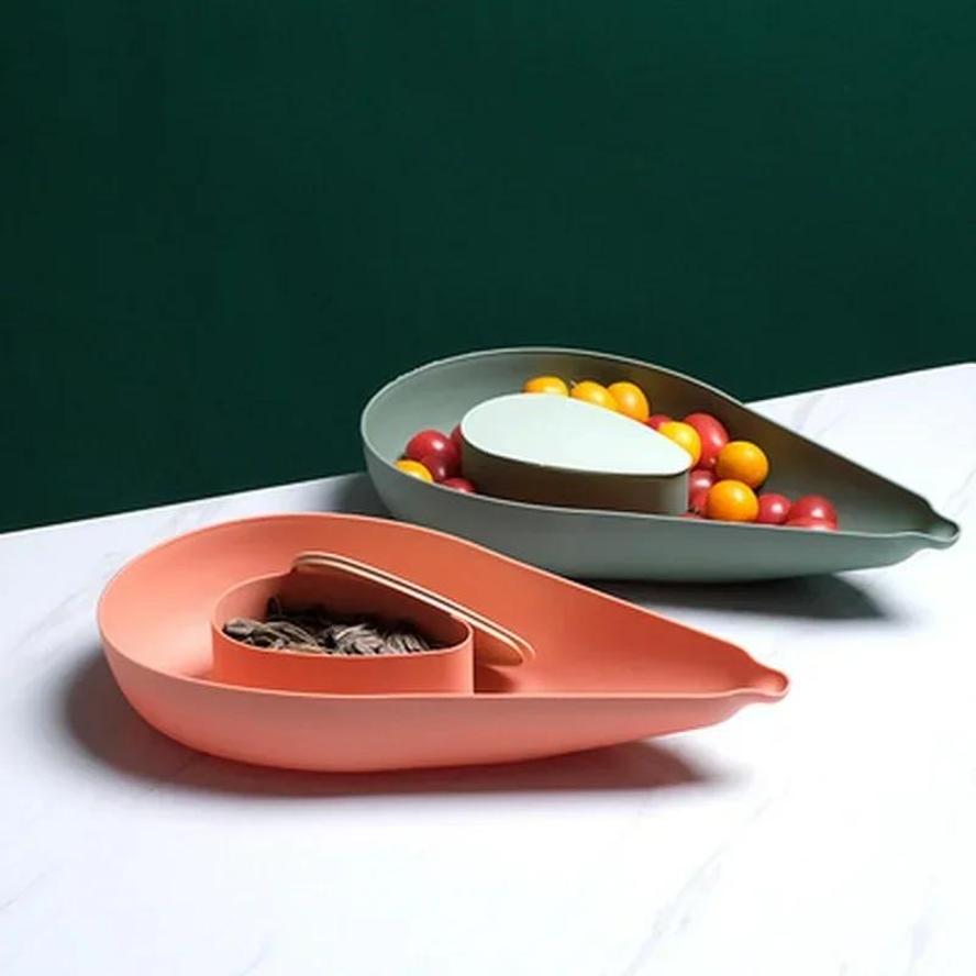 Tischplatten Servierplatten Snack Süßigkeiten Ständer Schüssel Essen Obstplatten Kunststoff Getrennte Schale Kreatives Geschirr Aufbewahrungsbox