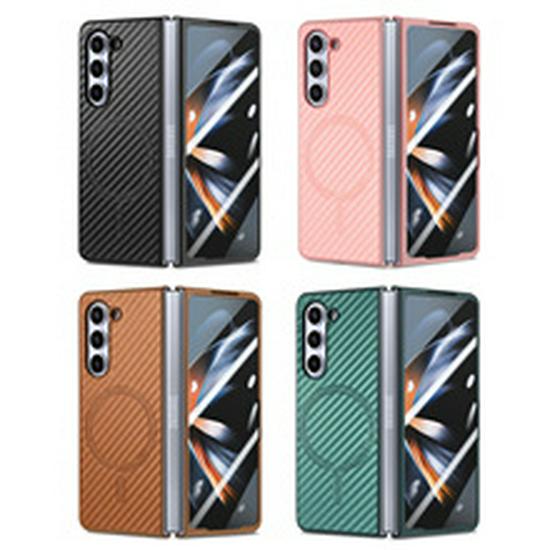 Samsung ZFold7/ZFold6 Leather Card Slot Case with Lanyard - Skin-feel PU Protective Cover