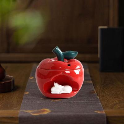 Elegante Incensário de Cerâmica com Tampa - Acento de Decoração para Casa para Aromaterapia