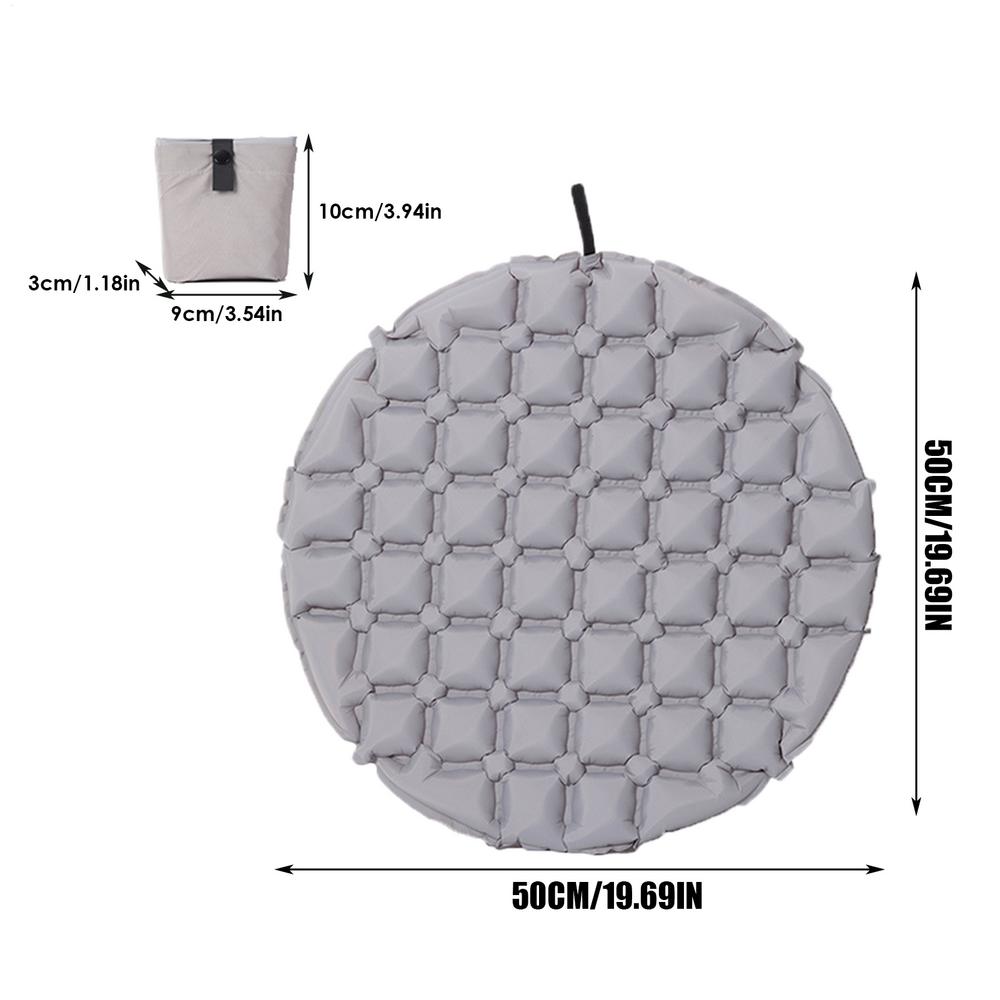

Inflatable Cushion Inflatable Stadium Seat Cushion Waterproof Lightweight Round Anti-Moisture Soft Pad For Wheelchair Workplace серый