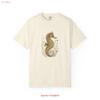 Seepferdchen Kunst T-Shirt Nautisch für Meeresliebhaber Strandkleidung vintage Gewaschen Vielseitig Dehnbar Streetwear Grafik Weich
