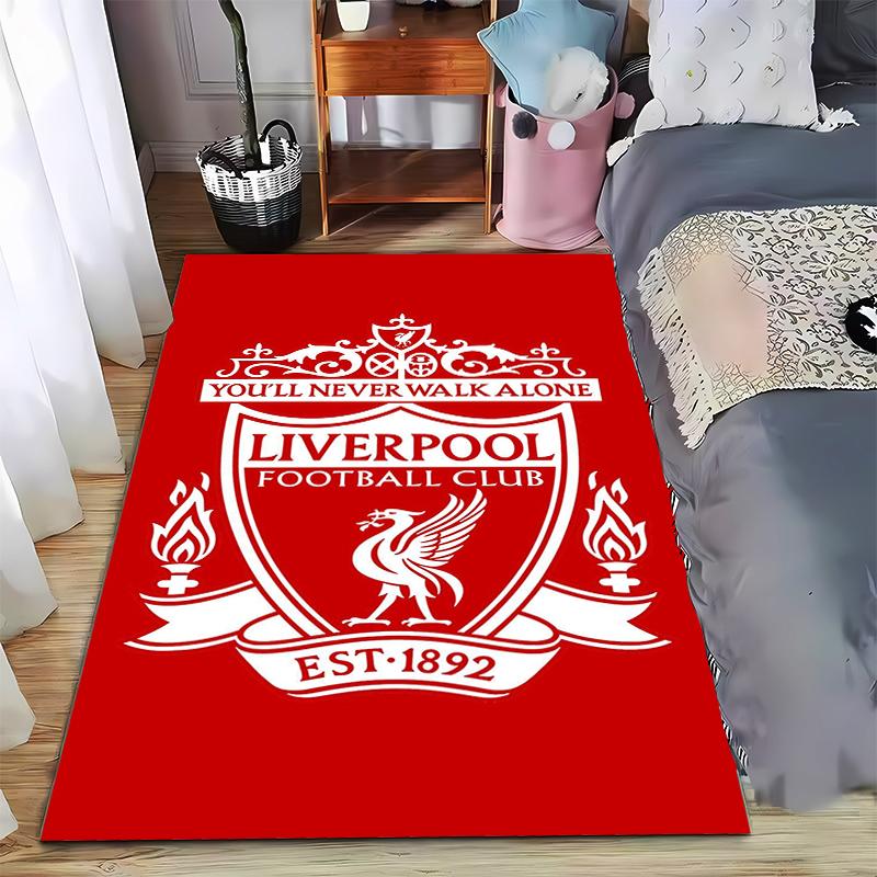 Tappetino per pavimenti disegnato Liverpool FC, adatto come tappetino antiscivolo per il soggiorno o il divano della camera da letto