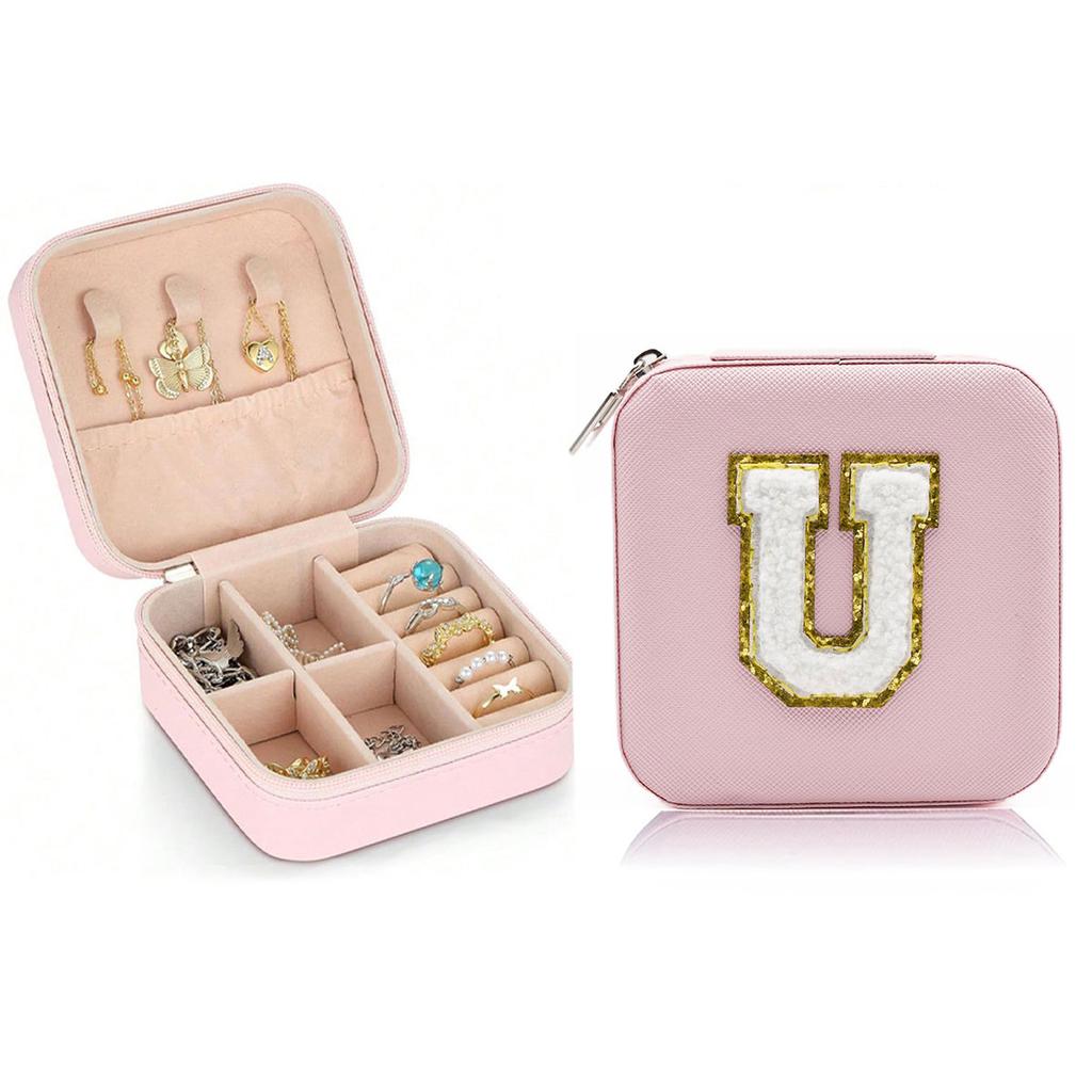 New creative letter jewelry box portable travel ring necklace earrings stud earrings earrings earrings earrings storage box-liu