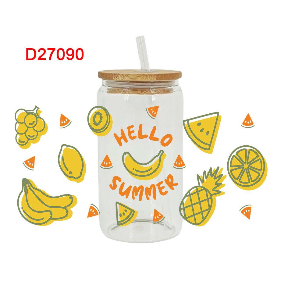 

Cartoon UV DTF Foods Snacks Wraps Cup Cake Bread Transfer Sticker Waterproof Fashion Cute Decals High Quality 16oz Glass Cup