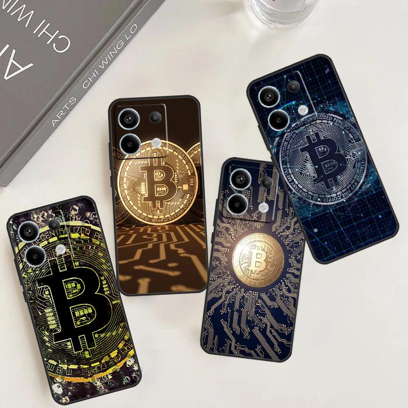 Bitcoin Case For Xiaomi Redmi Note 13 11 8 9 10 12 Pro 12S 11S 10S 9S Redmi 13C 9C 10C 12C Cover