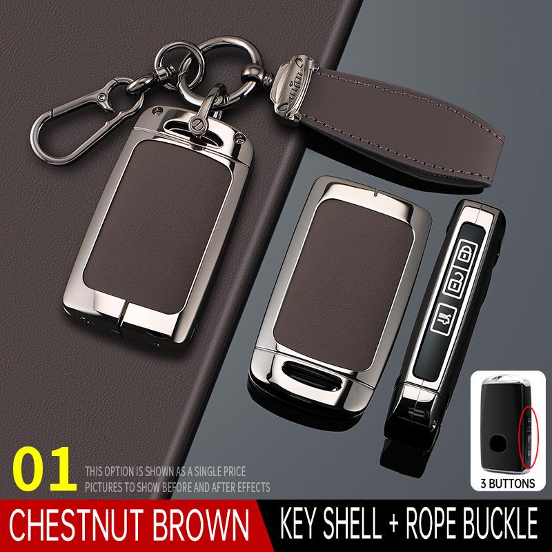 Mazda 3 Key Case with Angkesaila Buckle for CX4/CX5/Atz/CX30 - High-End Shell Bag for Men and Women