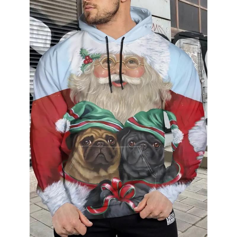 Christmas Party Graphic Hoodie 3D Print Spring Autumn Fashion Leisure Versatile Streetwear Men's Women's Y2K Christmas Hoodies