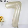 40-Inch American Caramel Cream Number Balloons - Birthday Party Decoration Slim Aluminum Foil Balloons
