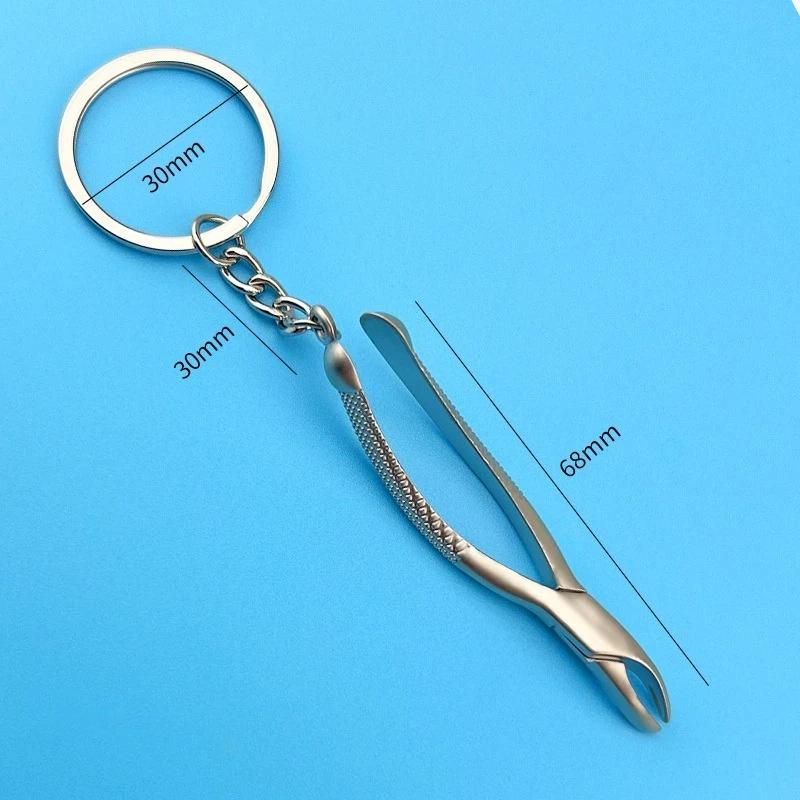 Mini Dental Tools Teeth Keychain Simulation Tooth Key Holder Clinic Promotion Gift