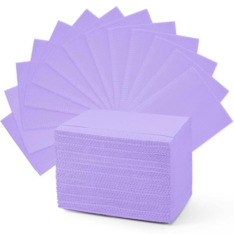 125PCS/Bag Purple Disposable Tattoo Clean Pad Tattoo Waterproof Table Covers Clean Pad Patient Dental Napkins Tattoo Accessories
