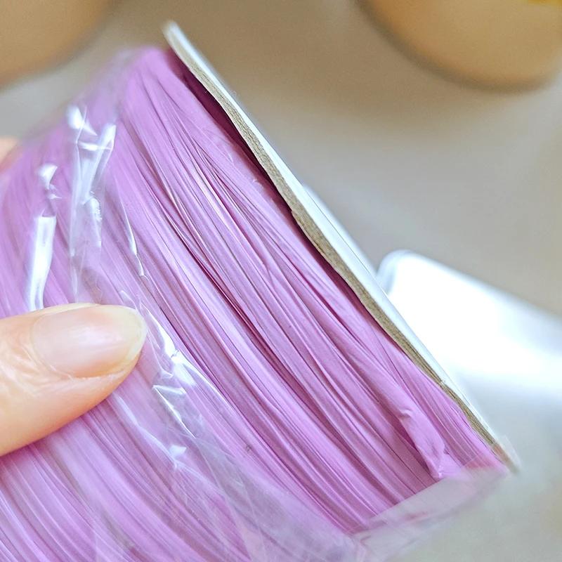 600M Raffia Strohgarn Häkelgarn für DIY Stricken Sommerstrohhut Handtaschen Kissen Handgeflochtenes Strohgarn