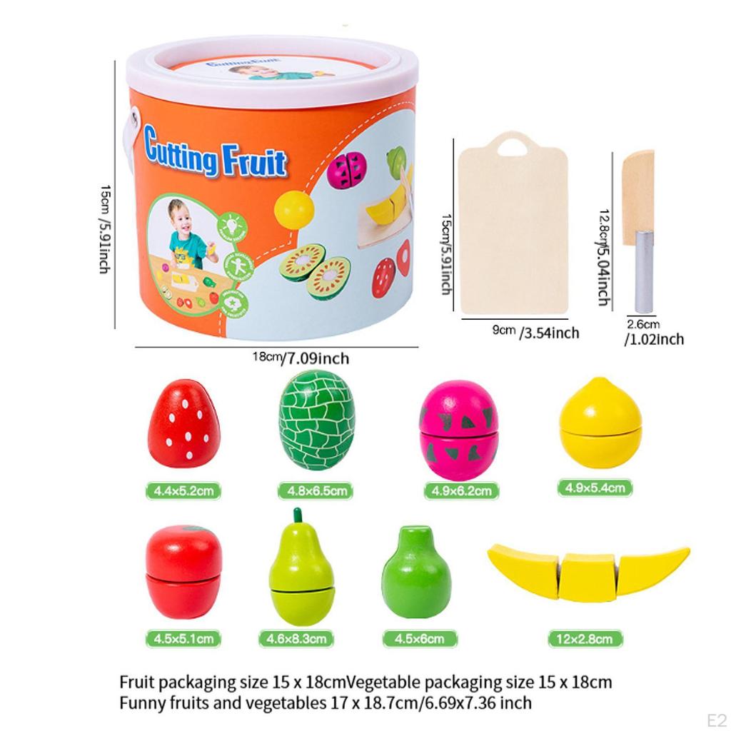 Cutting Fruits and Veggies Toy Kitchen Pretend Food Set Play Accessory for Boy Girl