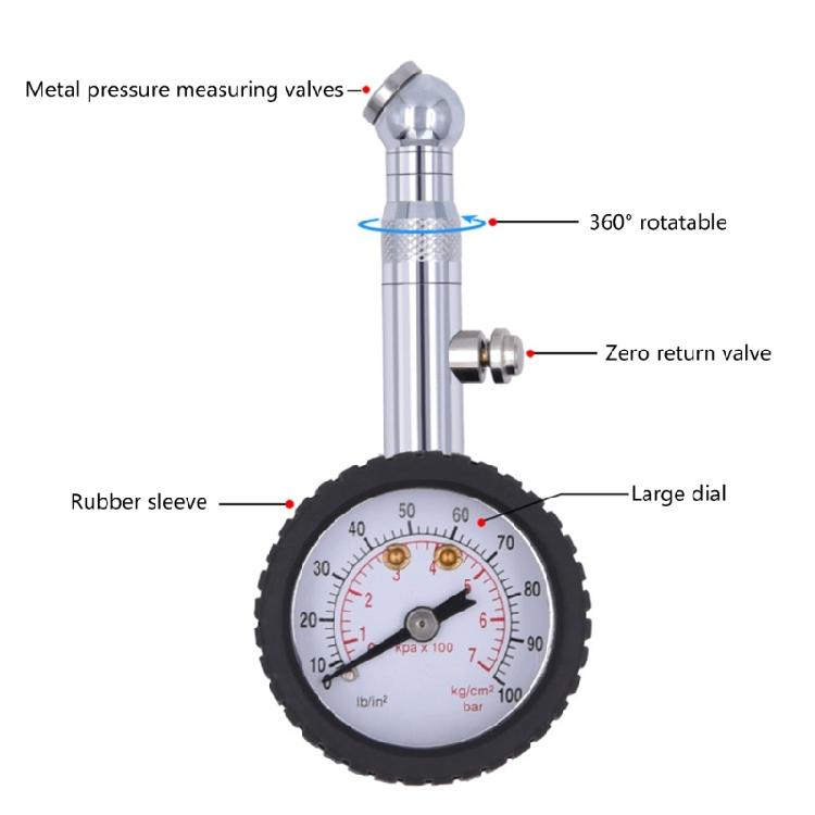 Tire Pressure Gauge Car Tyre Pressure Checker with Housing Air Pressure Gauge