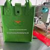 Nezha Versatile Solid Color Felt Tote Bag - Large Capacity with Thick Cloth and Double Handles