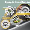 Kitchen Sink Drain Strainer 3 in 1, 304 Stainless Steel Pop Up Sink Stopper, Anti-Clogging Sink Stopper Kitchen Drain, Kitchen Drain Catcher, Kitchen