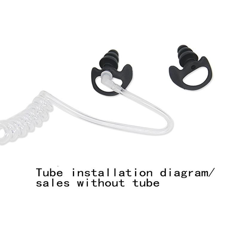 1 Pair Replacement Soft Silicone Earmould Earbud Earplug For Walkie Talkie Portable Two Way Radio Earpiece Heaset