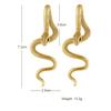 New Gothic Snake Shape Earrings Detachable Texture Darkness Snake Long Earrings for Men Women Halloween Hiphop Jewelry Gift