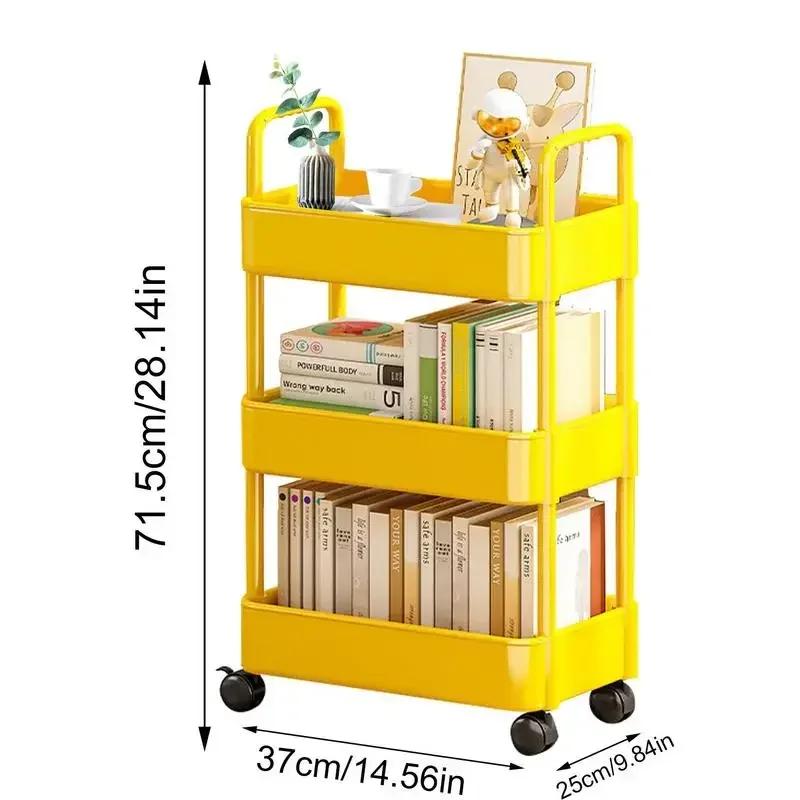 Floor-standing Kitchen Snack Shelf Organizer Bathroom Accessories Home Stand Rack Cart for Storage Multifunctional Trolley Toy
