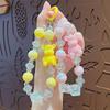 Creative Beaded Mobile Phone Chain Keychain Doll Pendant Cute Schoolbag Key Chain Pendant Small Gift