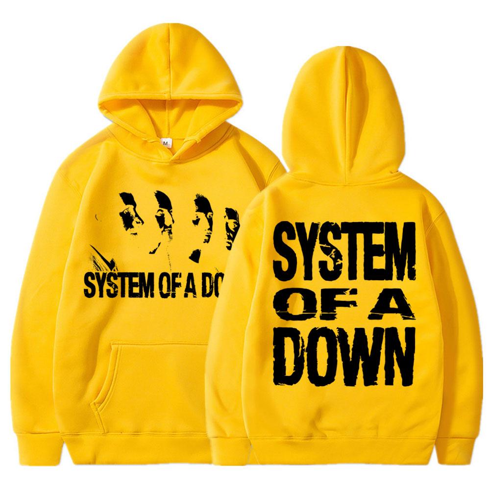 Rock Band System of A Down Graphic Hoodies Men's Vintage Alternative Metal Sportwear Oversized Sweatshirt Gifts