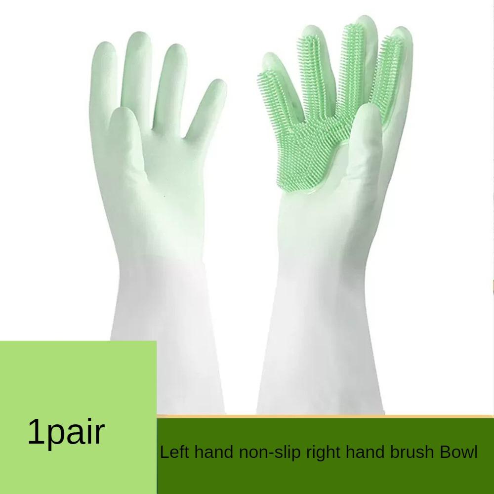 

Рукавички для миття посуду Магічні силіконові гумові рукавички для миття посуду Для дому Губка-скрабер Кухонні інструменти для прибирання