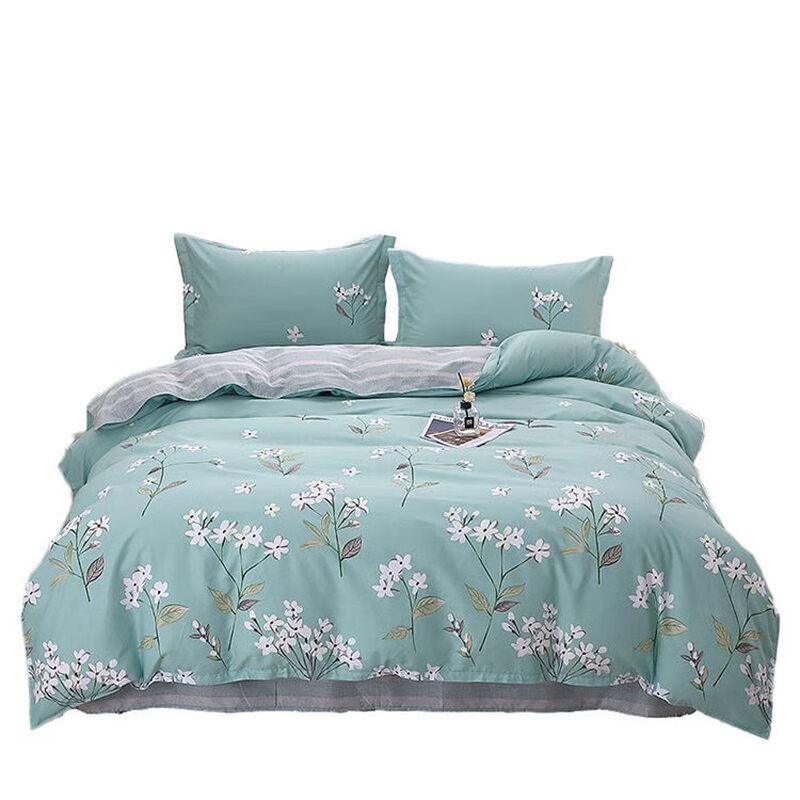 PLOVER Splendid Floral Pure Cotton 4-Piece Bedding Set