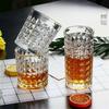 Classic Design Wine Glass Relief Whiskey Glass 300ml/330ml Household Brandy Champagne Cups Creative Wine Utensils for Friends