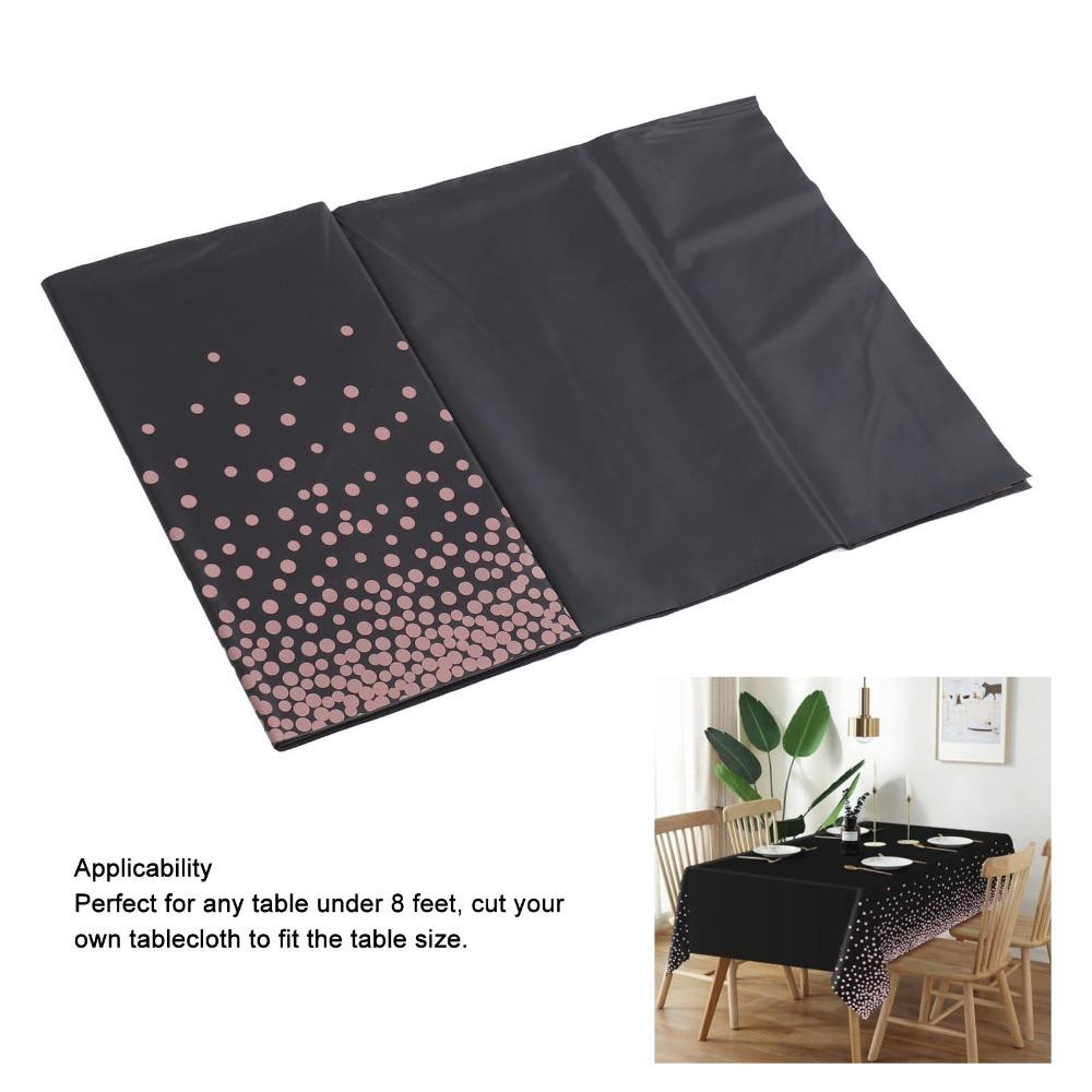 3pcs Waterproof Plastic Tablecloth Dot Disposable Tablecloth Rectangular Tablecloth  For Banquets