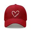 Nana Heart Print Baseball Cap - Simple Cream Polyester Adjustable Casual Outdoor Sports Hat For Women Gift